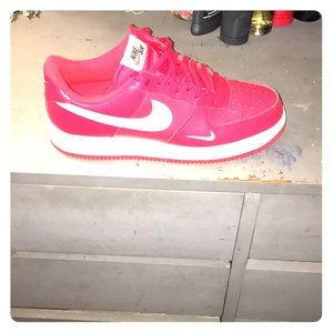 Red Nike Air Force ones